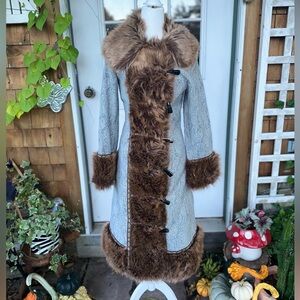 VTG Anthropologie Tracy Reese Blue Paisley Penny Lane Jacket